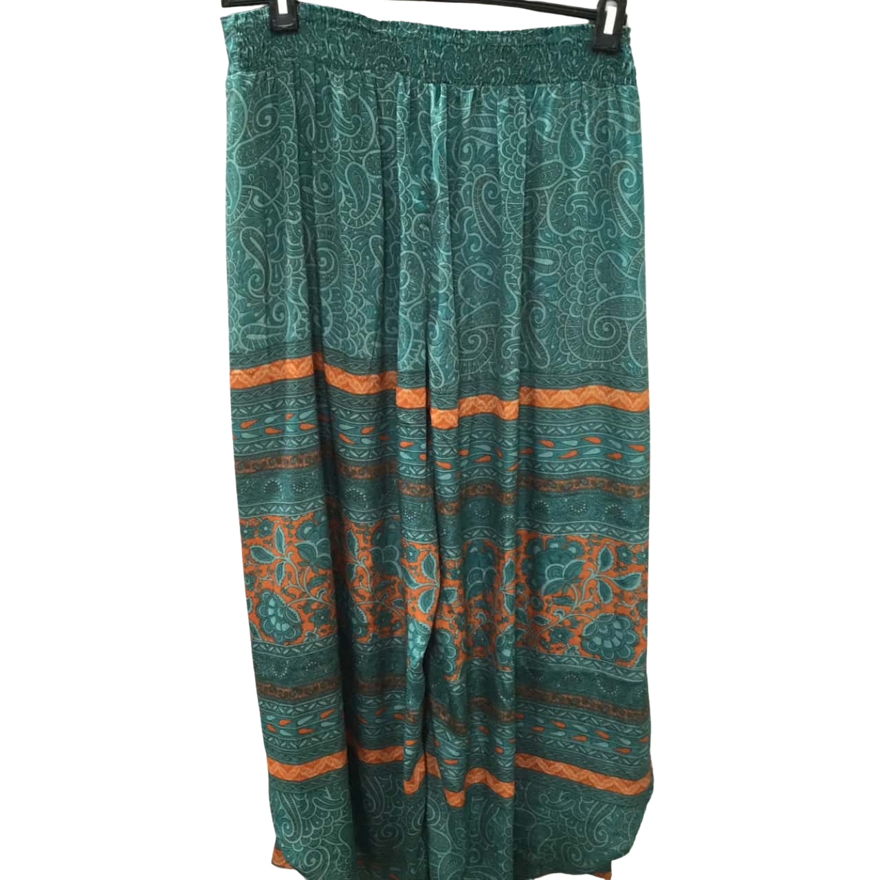 Women's Ishka Size S Flared Green  Orange  Pattern  Teal