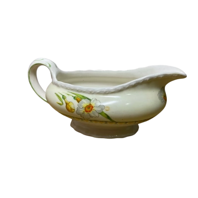 Vintage Myott Staffordshire daffodil gravy boat