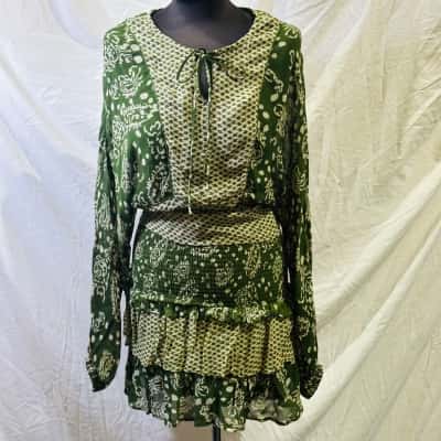 CECILIE COPENHAGEN Size XS Top and Skirt Green 