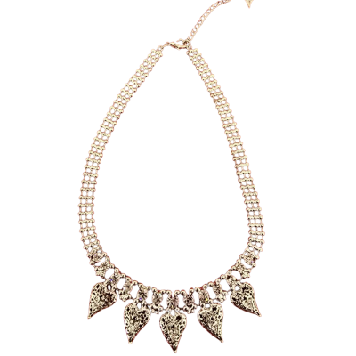 Womens Hjerter 1980's Norwegian Silver Necklace with Rhinestones and Diamante