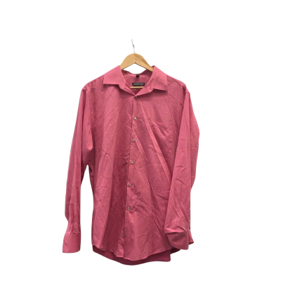 Geoffrey Beene Mens  Size 34 / 35 Long Sleeve Shirt Pink  