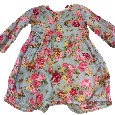 Arabella and Rose Kids  Size 1 Bib Blue / Green / Pink  / Yellow playsuit