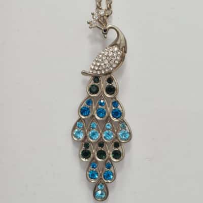 Women's peacock Necklace Costume Jewelry 
