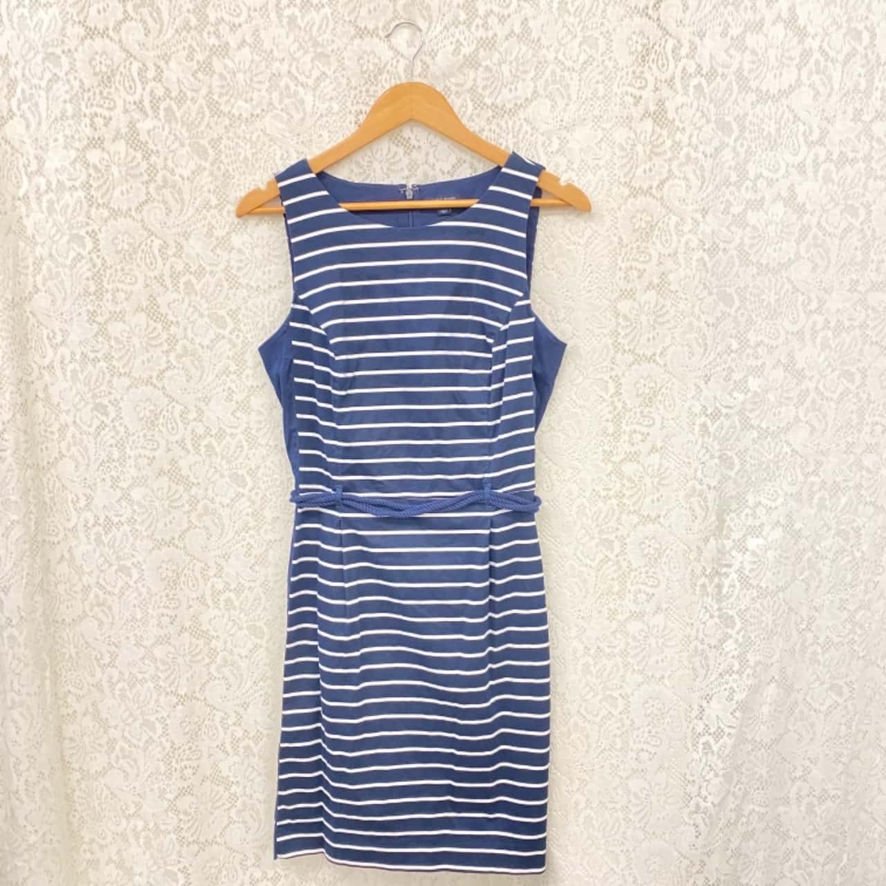 tommy hilfiger red and white striped dress