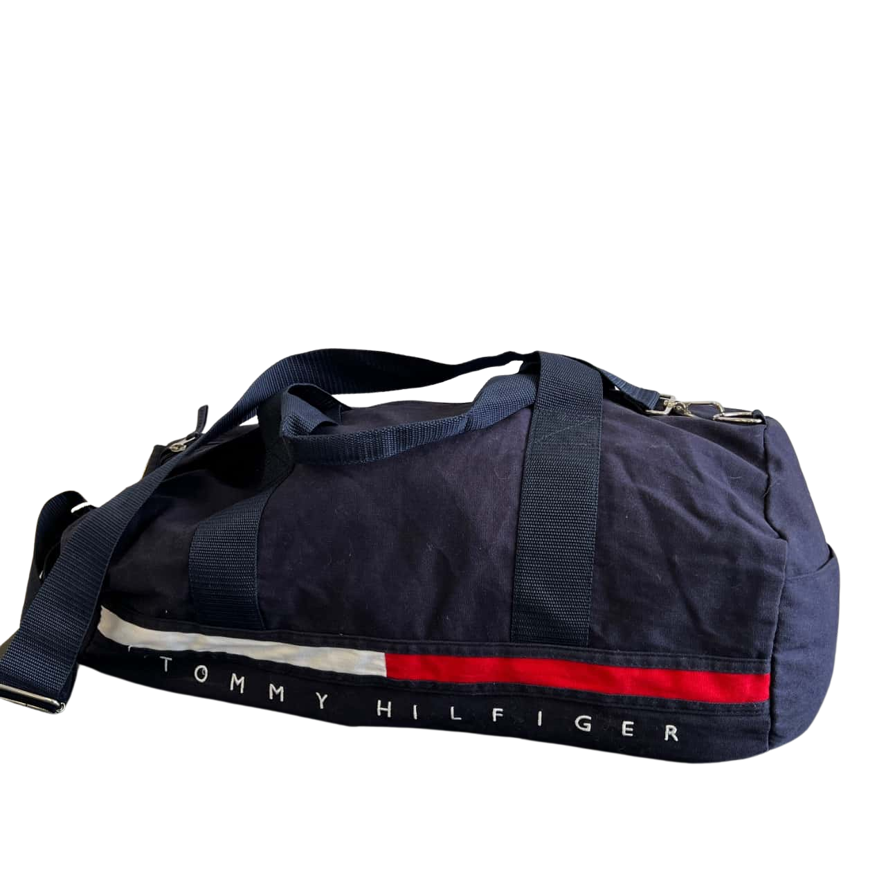 Tommy Hilfiger Mens Circular Fabric Duffle Bag Navy Blue (s)