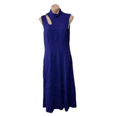 Cue Womens Size 14 Cobalt Blue Cut-out Detail Sleeveless Dress (new)