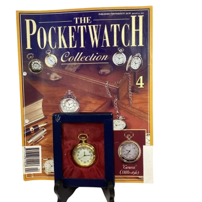 ‘Geneva’ (1800s-style) #4 Gold Hachette Pocket Watch