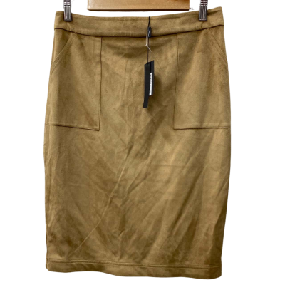 Decjuba Womens Suedette  Size 12 Pencil Skirt Natural 