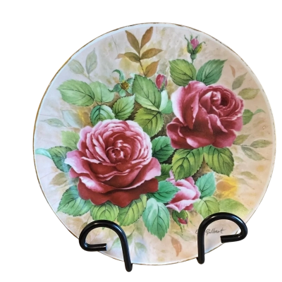 Vintage G.L Gilbert Rose Plate 