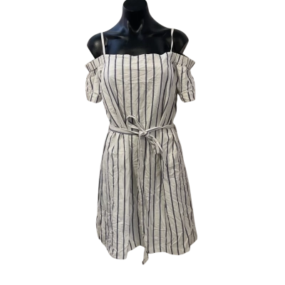 Jeanswest Womens  Size 16 Casual Dress Blue / Pinstriped / White 