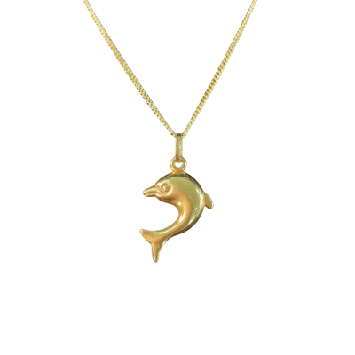 375/9ct Gold dolphin pendant 1.2grams Made in Italy