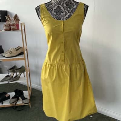 Gap Womens  Size XXS Babydoll Dress Yellow 