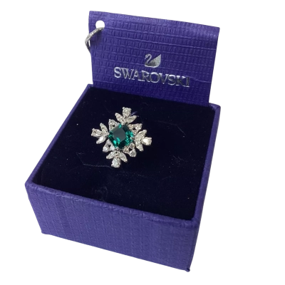 Swarovski - Emerald Vintage Inspired Ring (Size 60)