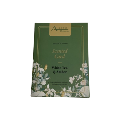 New Accent Aroma Scented Card White Tea & Amber #2264-1-PP
