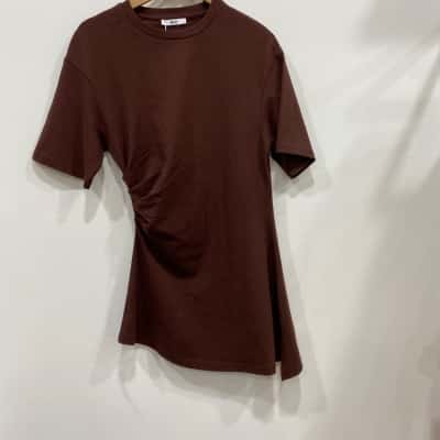  Womens  Bayse Size S / XS Mini Dress / Short Sleeve Dress  Brown 
