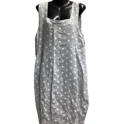  Ridley Made in Italy Size S Midi Dress Grey / White 