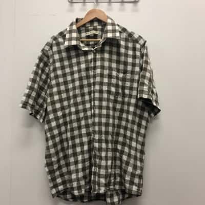 R.M. Williams Mens  Size XXXL Checked Shirt Brown / Checked / Off White 