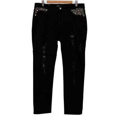 Crossroads Size 16 Black Skinny Jeans 