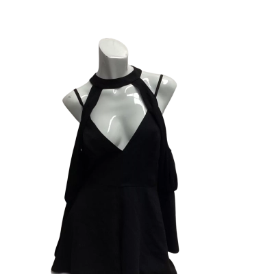 C/MEO Collective Womens  Size S Long Sleeve Playsuit Black  