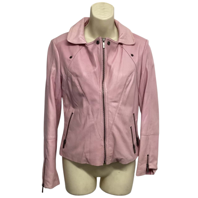 Arma Collection Womens  Size 10 Biker Jacket Pink  