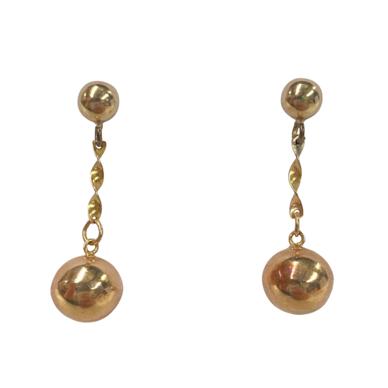 Women's 9ct Gold Ball Dangle Earrings(s)