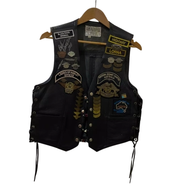  Womens  Size 40 Gypsy Biker Jacket Black  signed by Bill Davidson