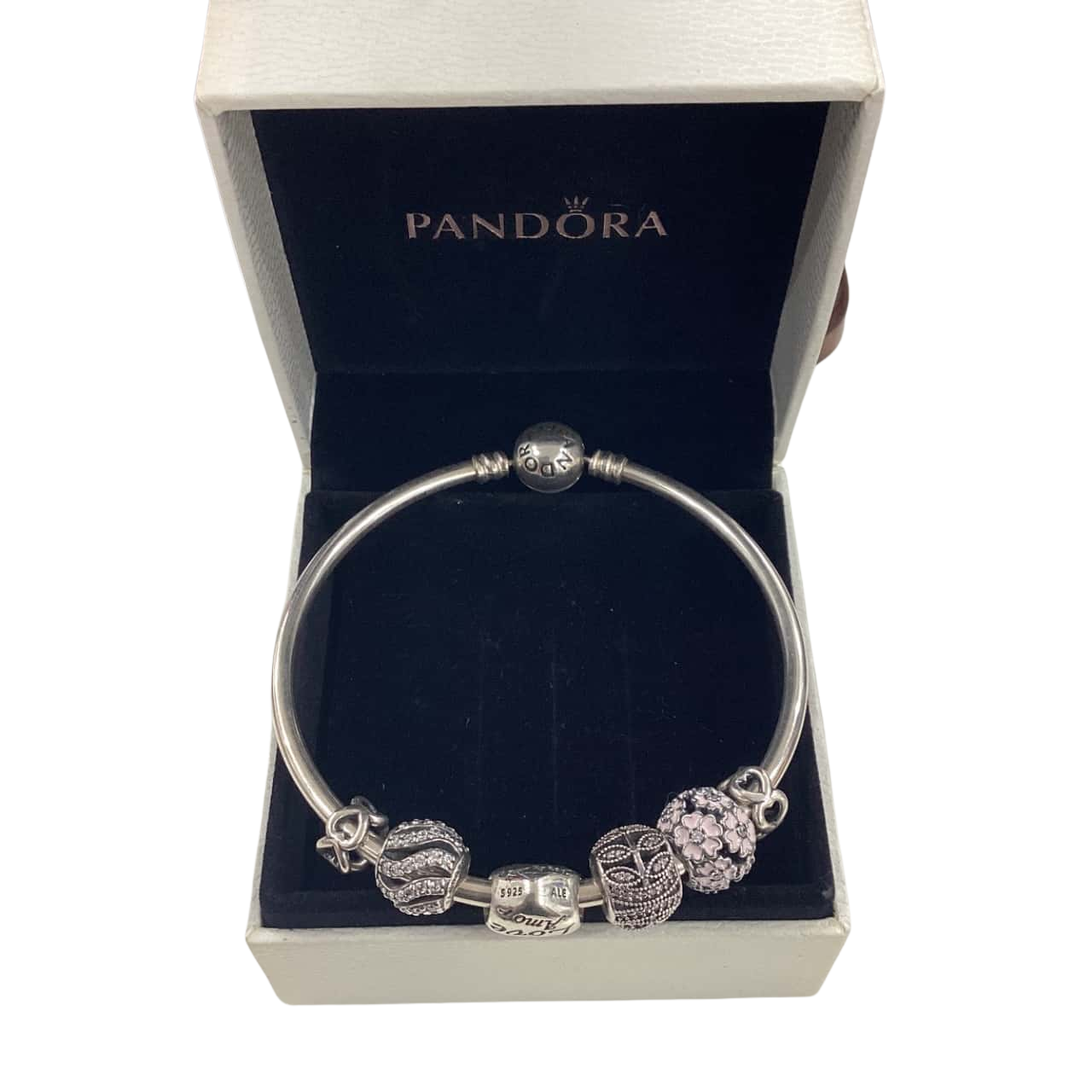 Pandora 18cm Bracelet Pandora Rose Heart Snake Chain Bracelet