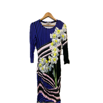Mary Katrantzou Womens Dress Size M Black  / Multicoloured / Purple 