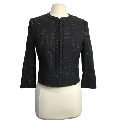 Jigsaw Womens  Size 10 'Cotton/Wool Blend Cropped Jacket 