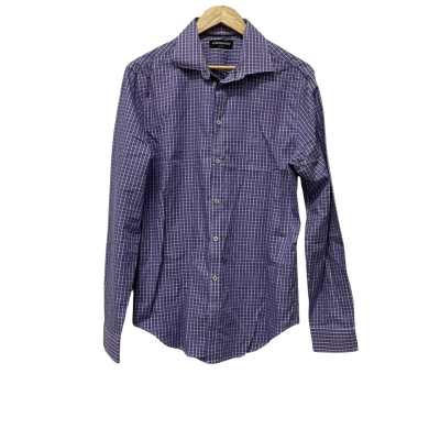 Country Road Mens  Size M Checked Shirt / Long Sleeve Shirt Checked / Purple / White 