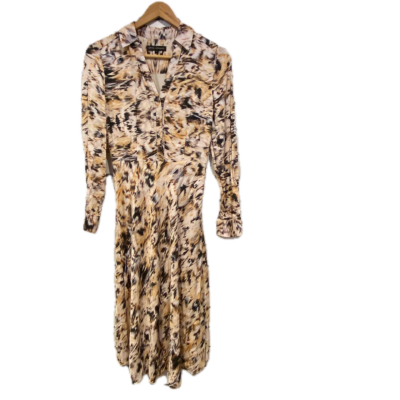 David Lawrence Dress Size 8 Black  / Brown / Pattern 