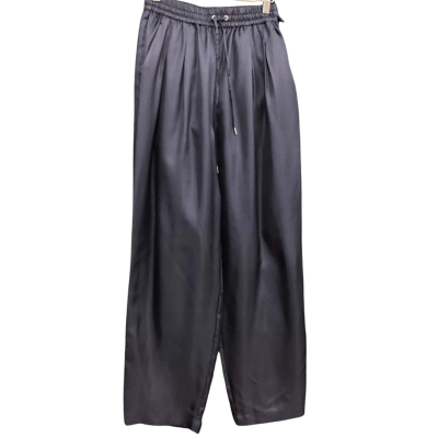 Silk Laundry Slouch Pants  Size S Navy Blue 