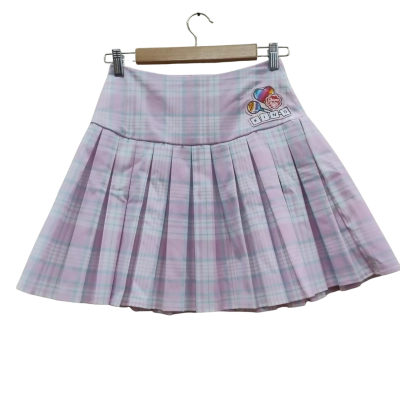 Chupa Chups Womens Size 12 Pleated Skirt Gingham / Pink (14)