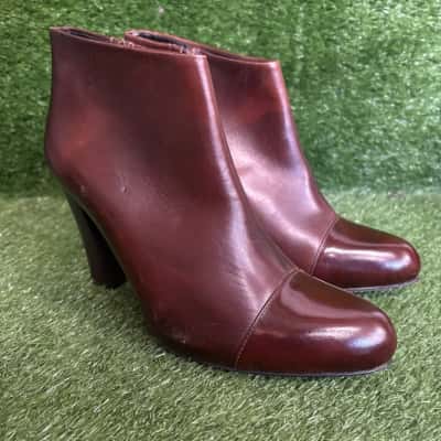 Anna Fiori Brown Leather Ankle Boots Size 39.5