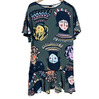 Gorman/Claire Johnson Art Patterned Dress Size 10