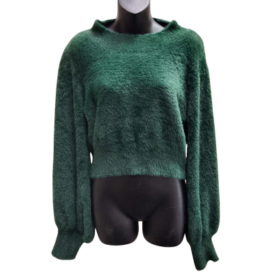 New With Tags ALLY Fashion Size M Dark Sea Green 'Fluffy' Jumper 