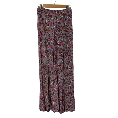 Tigerlily Womens Size 8 Blue / Pink / Red / White / Mustard Floral Button up Maxi Skirt