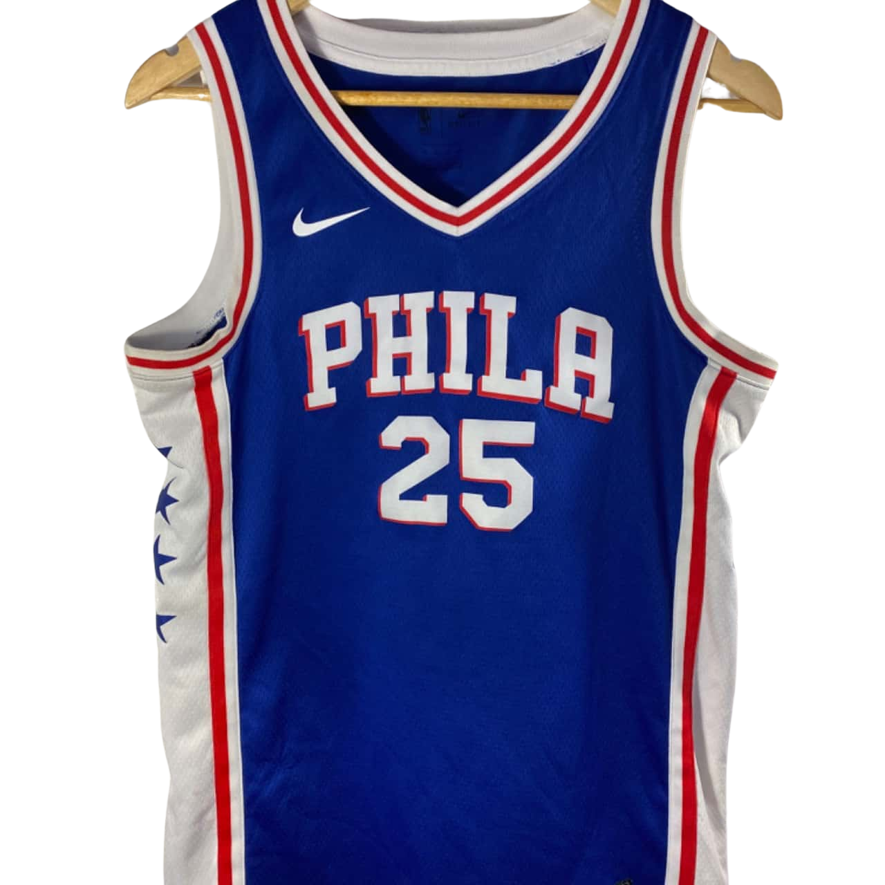 NBA Nike Mens 76ers Simmons Jersey Size S Blue / White