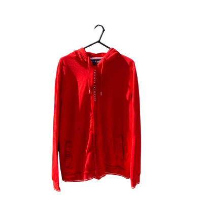 Mens Armani Exchange Size L Hoodie Red / White / Pattern
