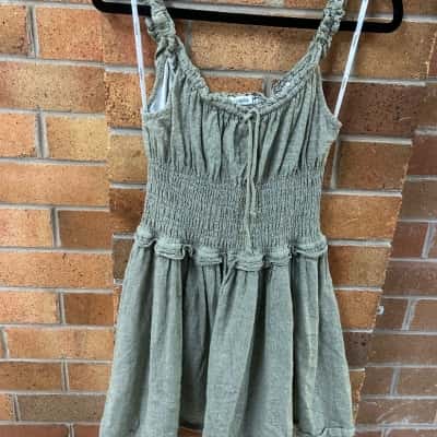 Ghanda Womens  Size S Mini Dress Green 
