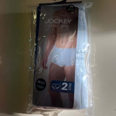 Jockey Mens Briefs White 2 Pack