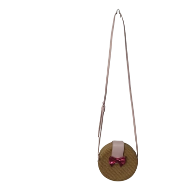 Juicy Couture straw bow Cross Body Bag Brown / Pink  