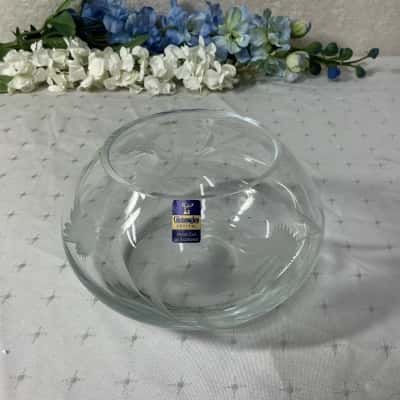 Gleneagles Crystal Hand-cut Scottish Thistle Design Round Bowl