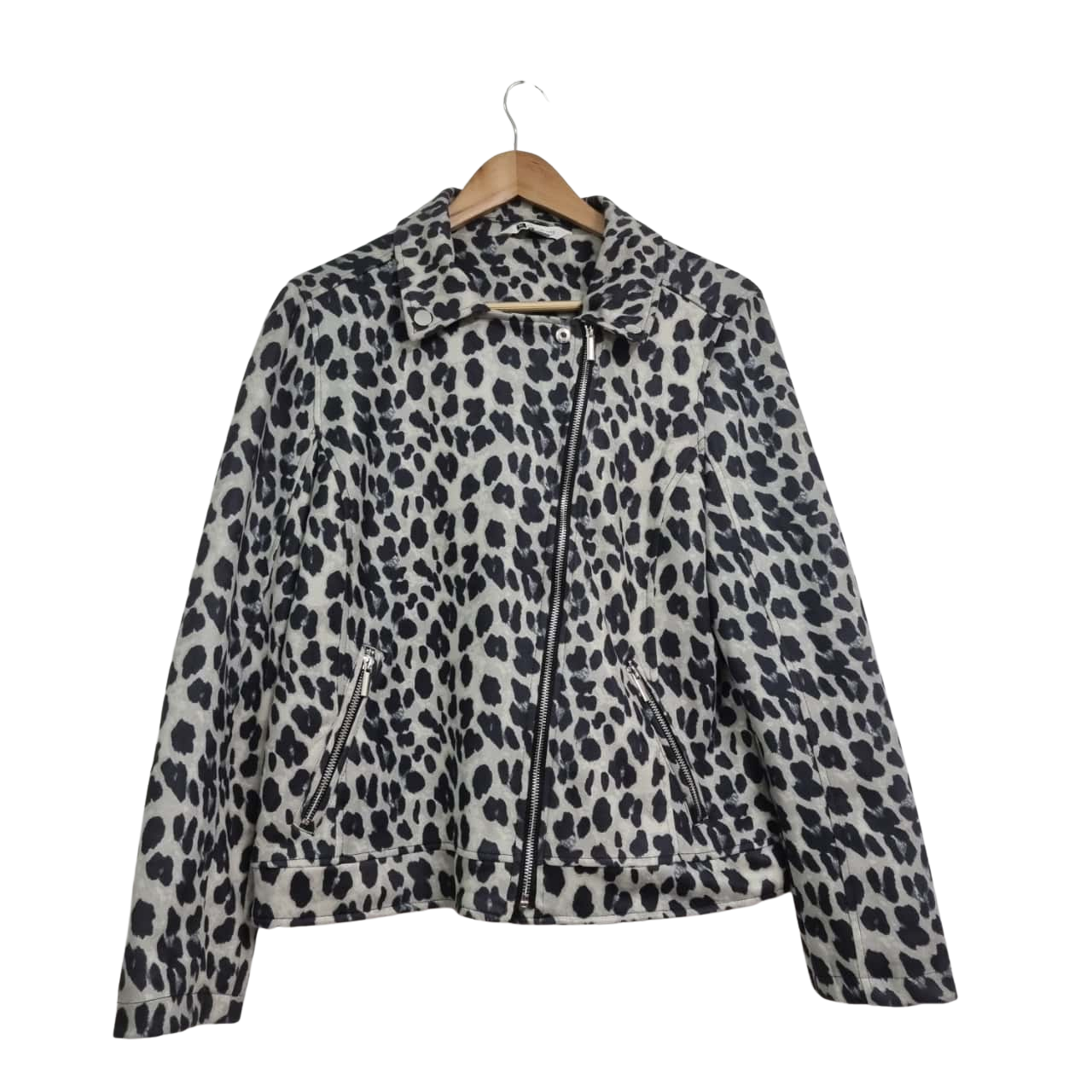 Rockmans Womens Jacket Size 14 Grey/Black Pattern(s)