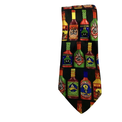 Looney Tunes Hot Sauce Cartoon Figures Tie Multicoloured 