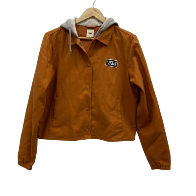 Vans Women's Size M Cropped Jacket / Hooded Jacket Brown / Grey 