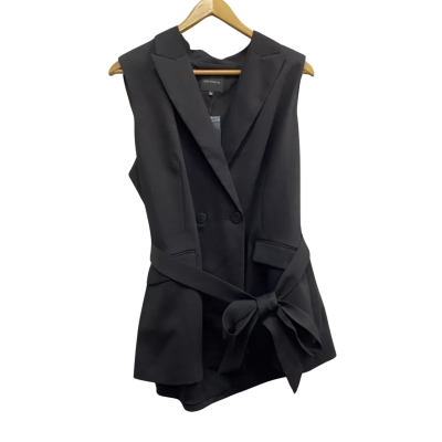 Portmans Women’s Black Sleeveless Tailored Vest Size 18