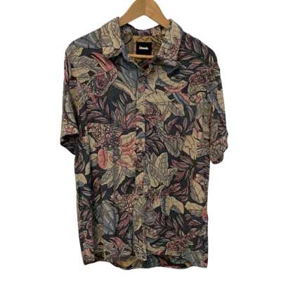 Ghanda Mens  Size M Printed Shirt / Short Sleeve Shirt Multicoloured / Pattern 