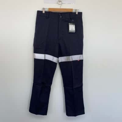 Boolworkmear Navy Blue FR Regular Weight PPE Category Trousers With Reflective Tape Pants Size 34/87R