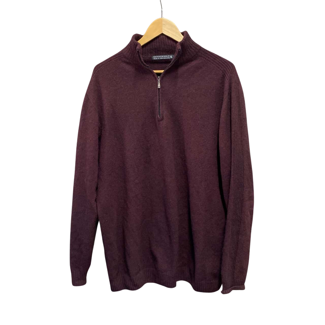Nativeworld Mens Size XL Quarter Zip Maroon (s)